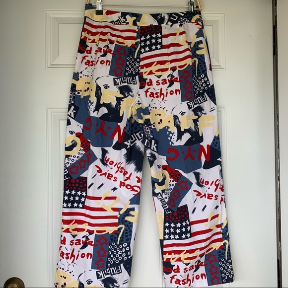 •August Silk Logic• Graffiti Cropped Pants-Size 8 - Picture 5 of 6